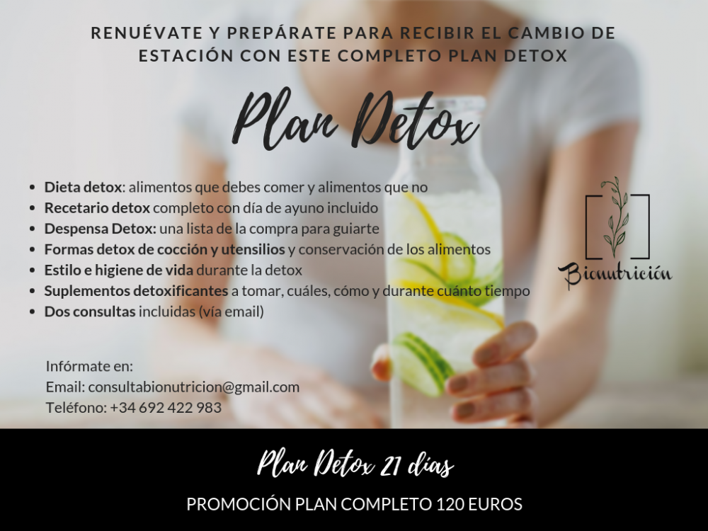 Plan Detox by Bionutrición Ortomolecular Bionutricion Ortomolecular